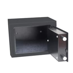 Professional and Durable Strong Iron Steel Key Operated Security Mini Safe Money Cash Safe Box For Home Office Jewelry Black