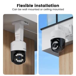 C296 4K 8MP/5MP PoE IP Security Camera Outdoor AI Detection 360°Auto Track Pan/Tilt Surveillance Camera Work with ZOSI PoE NVR