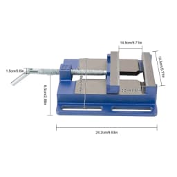 6'' 145mm Heavy Duty Cast Iron Drill Press Vice Bench Vise Clamp W/ T-Handle Lever Precision Milling Machine Adjustable Jaws