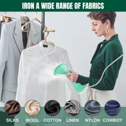 Portable Garment Steamer with 30s Fast Heat Up,Handheld Steamer Fabric Clothes Iron Heat Travel Steam DIY,Home 300ML Tank