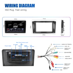 ESSGOO Android 14 9" Car Stereo Radio Carplay For Mercedes Benz ML/GL Class W164 X164 2005-2011 GPS Navi RDS Multimedia Player