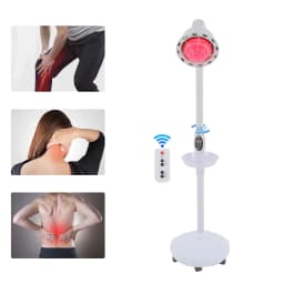 275W Heat Lamp w/Remote, Heat Light Therapy Bulb Muscle Pain Relief Therapeutic Lamp w/ Adjustable base and Timer