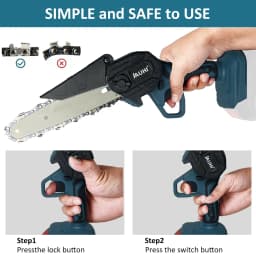 6inch Electric Chainsaw Rechargeable Small Wood Spliting Cordless Chain Saw One-handed Woodworking Tool for Garden Tools