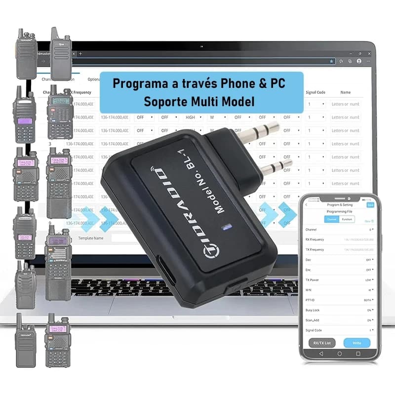 Radio Wireless Programmer Phone APP Programming for Walkie Talkie Multiple Model Search Repeaters for UV-K5(8) UV-5R UV-5RM