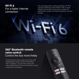 Global Version Xiaomi TV Box S 3rd Gen 4K Ultra HD Bluetooth 5.2 Wi-Fi 6 2+32GB Google TV Google Assistant Smart Media Player