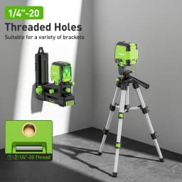 Huepar GK011DG 2 Lines Cross Line Laser Level Self-Leveling Horizontal & Vertical Level Germany Osram Green Beam With Bracket