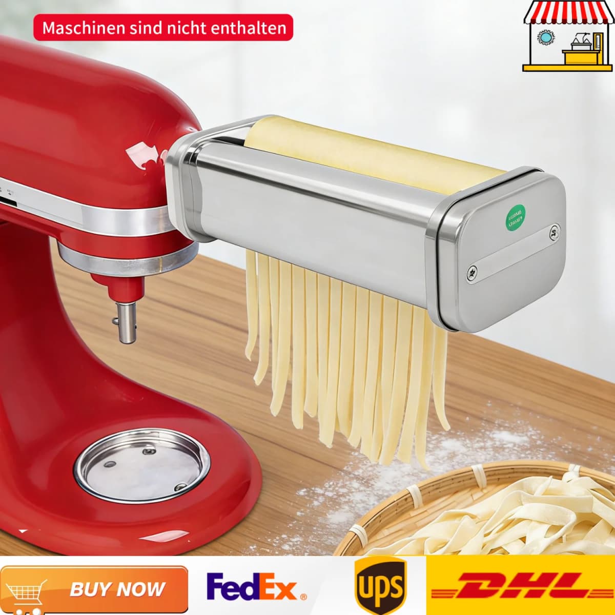 Stand Mixer Pasta Making Attachment| Spaghetti/Nudelblatt/Fettuccine Maker Pasta Attachment Tools
