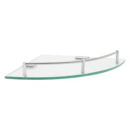 Bathroom Triangular Glass Shelf, Glass Shelf, Tempered Glass Corner Shelf Space-saving for a Kitchen, Balcony, Living Room