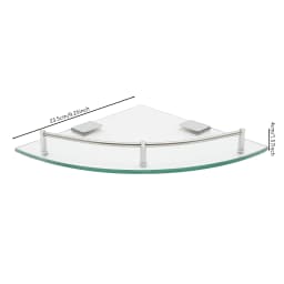 Bathroom Triangular Glass Shelf, Glass Shelf, Tempered Glass Corner Shelf Space-saving for a Kitchen, Balcony, Living Room