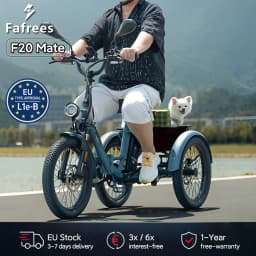 Fafrees F20 Mate Folding Electric Tricycle Adults 20 Inch Cargo E-bike 500W with 48V 21Ah/23.45Ah Removable Battery