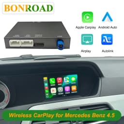 Bonroad Wireless Carplay Android Auto Decoder Box for Mercedes Benz a B C E Class Cla Gla Glk Slk Cls ml Gl Ntg4.5 System Module