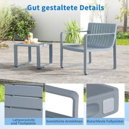 2-Piece Garden Furniture Set,Weatherproof Balcony Set Made of Polypropylene,Balcony Furniture Set,Patio Furniture,for Patio