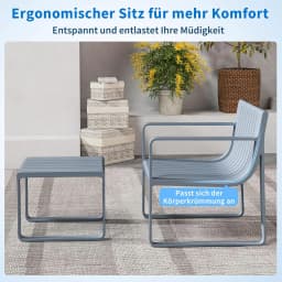 2-Piece Garden Furniture Set,Weatherproof Balcony Set Made of Polypropylene,Balcony Furniture Set,Patio Furniture,for Patio