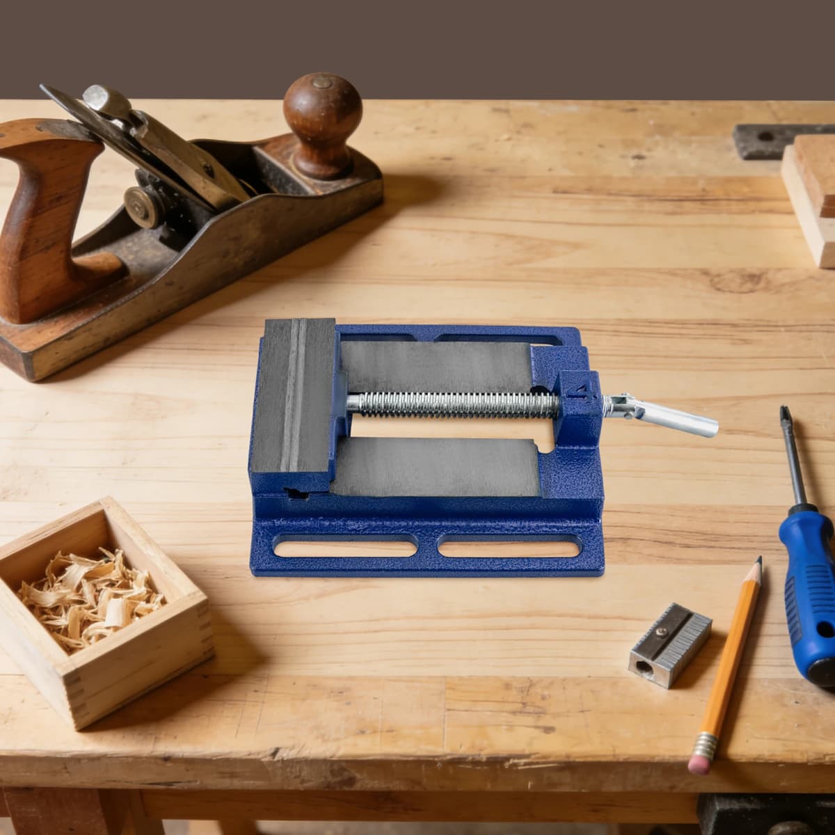 4" Drill Press Vice, Machine Vice, High Performance Table Clamp 100mm Clamp Hand Tools for Workshop Woodworking Drill Vice