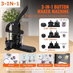 25/32/58mm Badge Maker Machine Manual Press Badge Machine for DIY Making Magnet Refrigerator Badge / Button Pins Art Craft