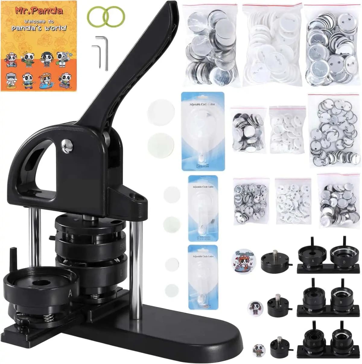 25/32/58mm Badge Maker Machine Manual Press Badge Machine for DIY Making Magnet Refrigerator Badge / Button Pins Art Craft