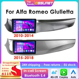 360Camera Android13 Car Radio For Alfa Romeo Giulietta 2010-2018 Car Multimedia Player Intelligent Screen 2Din autoradio Carplay