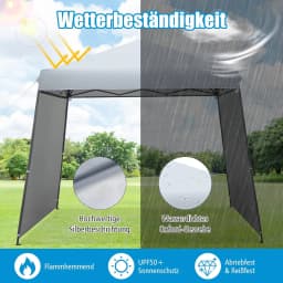 3 x 6 m Pop Up Gazebo with Side Walls and Awnings, Folding Gazebo Waterproof Stable Winterproof, UV Protection 50+