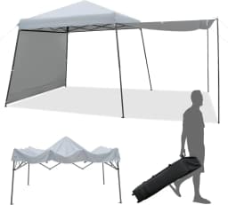 3 x 6 m Pop Up Gazebo with Side Walls and Awnings, Folding Gazebo Waterproof Stable Winterproof, UV Protection 50+