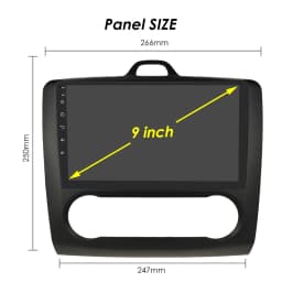 Hizpo 2Din 9inch Android13 Car Radio for Ford Focus 2 Mk2 2004 - 2011 Auto AC CarPlay GPS Navi BT 4G RDS DSP SWC UI8581 Headunit