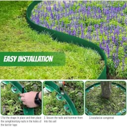 Flexible Rasenkante aus Kunststoff, 5m*5cm Garteneinfassung für den Außenbereich, Mähkante