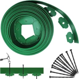 Flexible Rasenkante aus Kunststoff, 5m*5cm Garteneinfassung für den Außenbereich, Mähkante