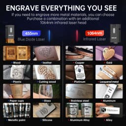 DAJA V1 Portable Mini Laser Engraving Machine for Business Shop Home Factory Engrave Metal Wood Acrylic Glass Leather Plastic