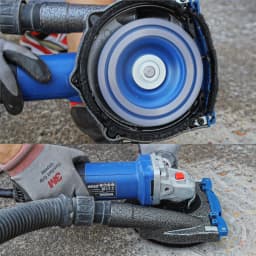 HERZ0 5inch Aluminum Dust Shroud with a Diamond Grinding Cup Wheel of Angle Grinder