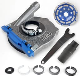 HERZ0 5inch Aluminum Dust Shroud with a Diamond Grinding Cup Wheel of Angle Grinder