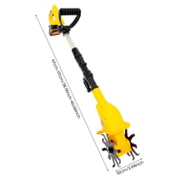 Handheld Cordless Electric Cultivator 250r/min Garden Cultivator Professional Portable Cultivator with Extendable Pole+Indicator