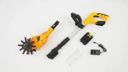 Handheld Cordless Electric Cultivator 250r/min Garden Cultivator Professional Portable Cultivator with Extendable Pole+Indicator