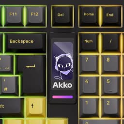 Akko 5098B Black Gold Wireless Mechanical Gaming Keyboard With TFT Screen Vertical Knob 96 Keys Hot-Swappable RGB Backlit Gasket
