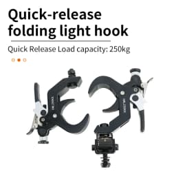 10pcs 45-60MM 250KG Stage Lighting Moving Head Clamps with Quick Lock and Quick Unlock Professional Metal Lamp Hook