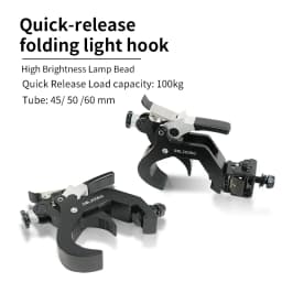 10pcs 45-60MM 250KG Stage Lighting Moving Head Clamps with Quick Lock and Quick Unlock Professional Metal Lamp Hook