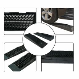 2 Piece 3-Ton Super Stable Extra Wide Heavy Duty Plastic Car Lifting Ramps Wide Wheel for Repair, Maintenance, Jack Lifting Tool