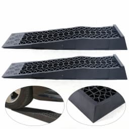 2 Piece 3-Ton Super Stable Extra Wide Heavy Duty Plastic Car Lifting Ramps Wide Wheel for Repair, Maintenance, Jack Lifting Tool