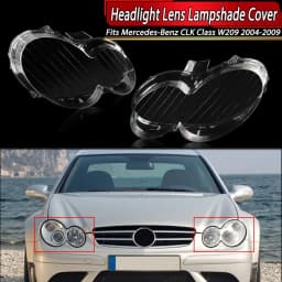 For Mercedes Benz W209 Headlight Cover CLK280 CLK500 2004 2005 2006 2007 2008 2009 Headlamp Lens Shell Driving Lights Cover Cap