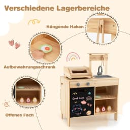 Mud Kitchen Children's Outdoor Children's Grill with Grill Accessories,BBQ Grill Play Set with Board&Sink,for kids from 3 Years