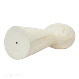 Wood Grain Mannequin Head Wig Display Stand Fiberglass Dummy Model for Salon Hat Cap Styling Training