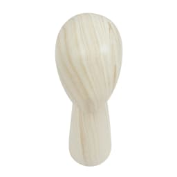 Wood Grain Mannequin Head Wig Display Stand Fiberglass Dummy Model for Salon Hat Cap Styling Training