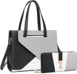 Miss Lulu WOMEN'S PU leather Handbag Medium Shoulder bag with Adjustable Strap & Handle office/Everyday
