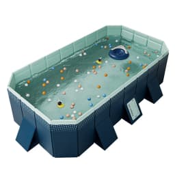 Family Pool Foldable Outdoor Large Swimming Pool Summer Water Party Non-Inflatable Swimming Pool for Outdoor Garden