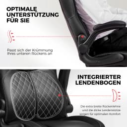 GTPLAYER Gaming chair with folding armrest, gamer chair with rocking function, Ergonomic computer gaming chair