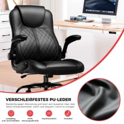 GTPLAYER Gaming chair with folding armrest, gamer chair with rocking function, Ergonomic computer gaming chair