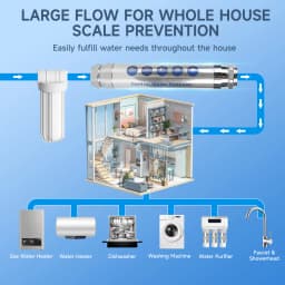 Whole House Salt-Free Water Softener Descaler System Scale Inhibitor Filter Anti Limescale Corrosion Hard Water Treatment 4T/H