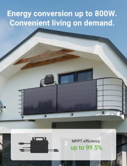 800W Micro Inverter Dual Mppt 96% Efficiency 60V Dc Input 13.5A Wifi Monitoring Ip67 Plug and Play Solar Inverter