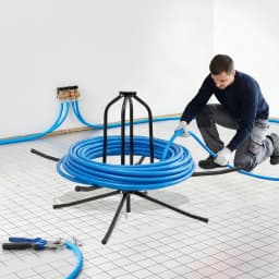 200kg/440.92lbs Underfloor Heating Pipe Winder Pipe Reel Decoiler for Construction Sites,Factories