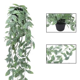 3 Pack Artificial Hanging Plants Fake Potted Greenery Faux Plant Fake Hanging Plants with Pot for Home Garden Indoor Outdoor