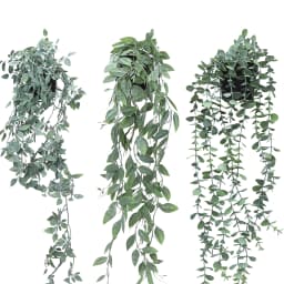 3 Pack Artificial Hanging Plants Fake Potted Greenery Faux Plant Fake Hanging Plants with Pot for Home Garden Indoor Outdoor