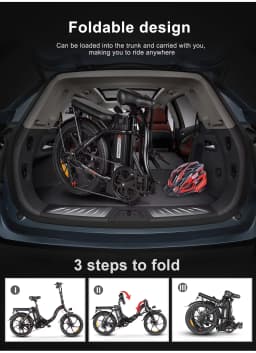 SAMEBIKE CY20 Ebike 350W 36V12AH Removable Battery Retro Electric Bike Folding Adult 20-inch Tire Road Mountain Electric Bicycle